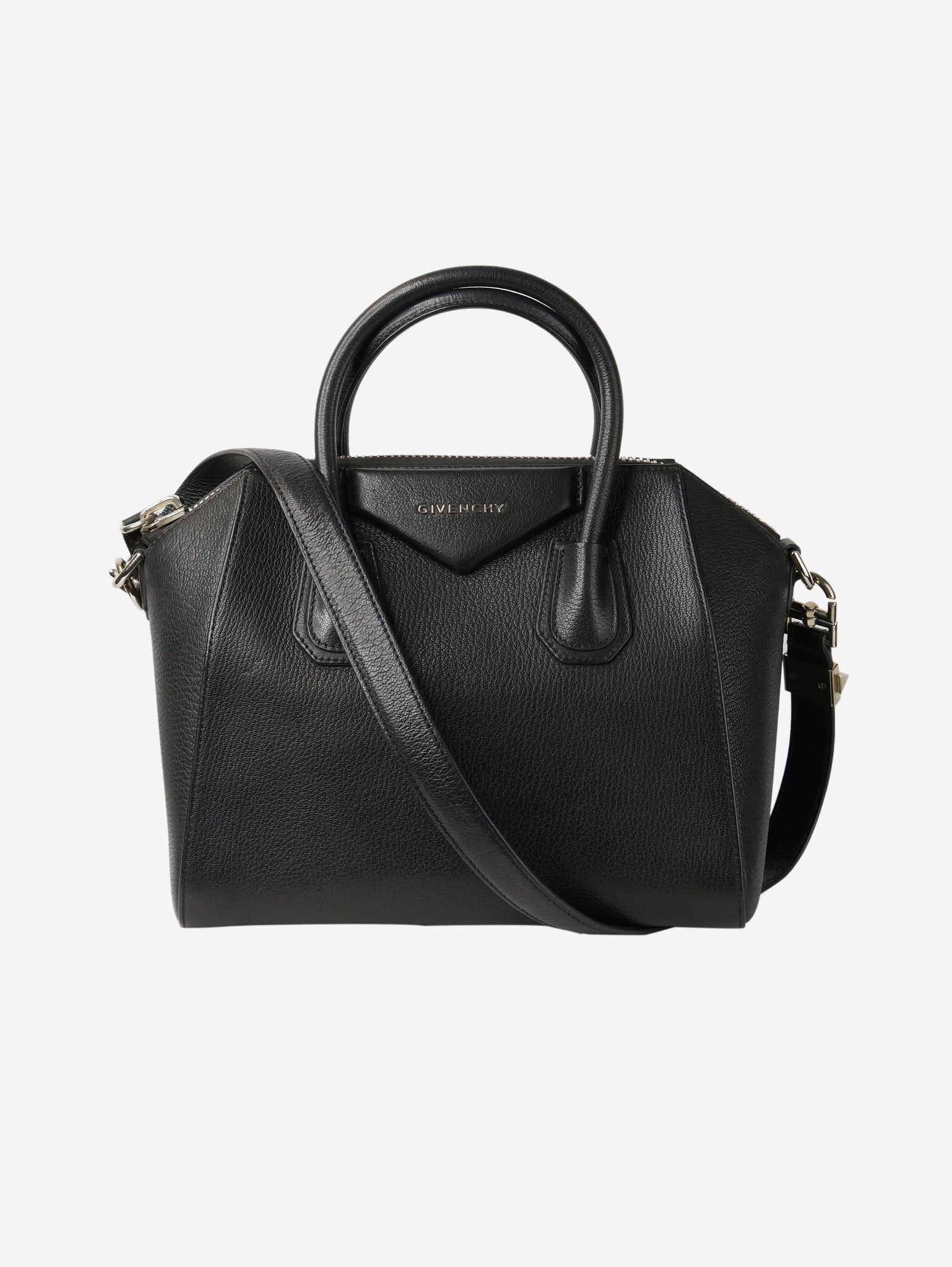 Black pre-owned Givenchy Antigona leather tote bag | SOTT