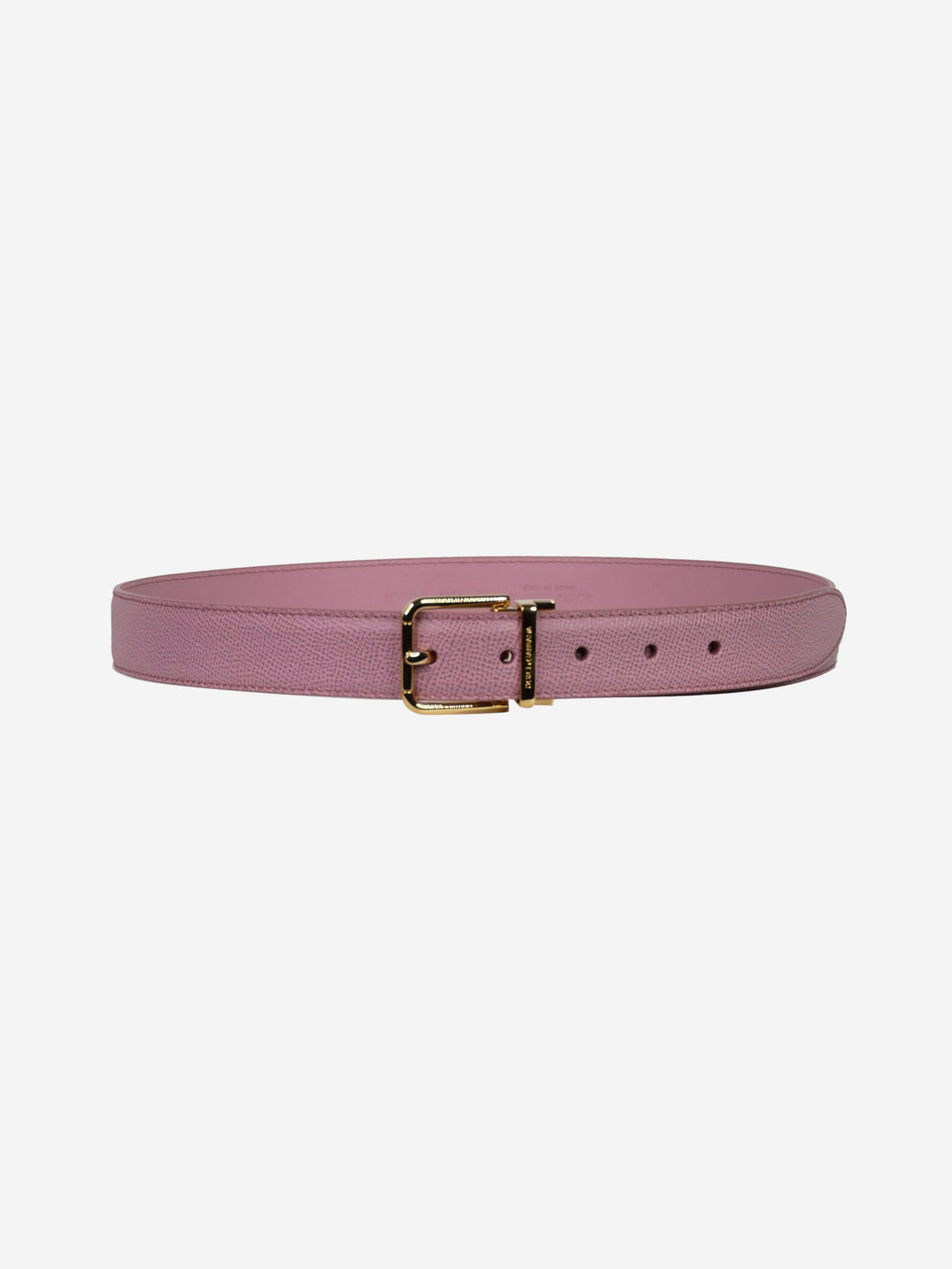 Dolce & Gabbana pre-owned pink belt with gold buckle | SOTT