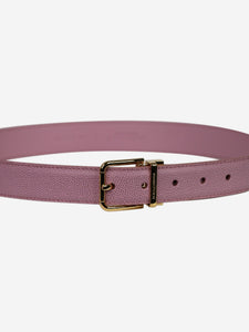 Dolce & Gabbana pre-owned pink belt with gold buckle | SOTT