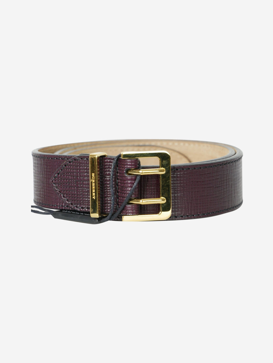 Burberry pre-owned purple belt with gold-toned buckle | SOTT