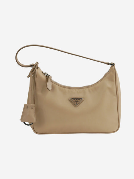 Neutral pre-owned Prada re-nylon 2000's mini shoulder bag | SOTT