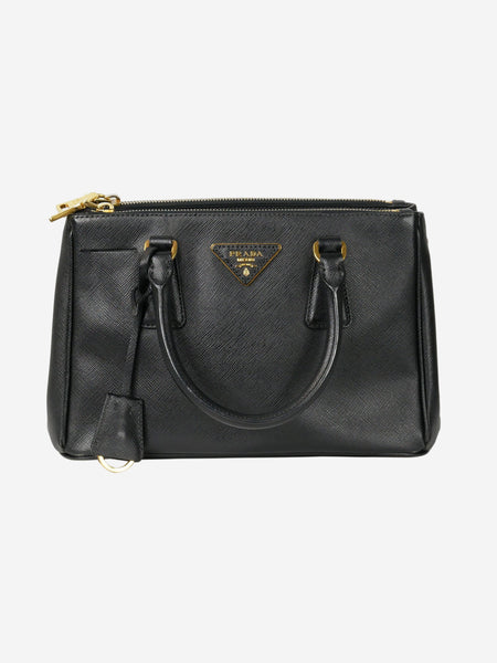 Prada pre-owned black Galleria Saffiano leather handbag | SOTT