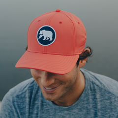 Circle Patch Performance Cap - Coral