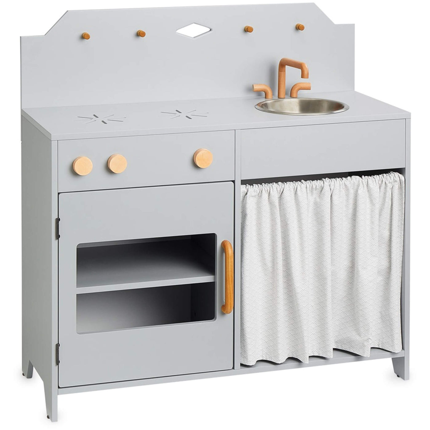 grey toy kitchen