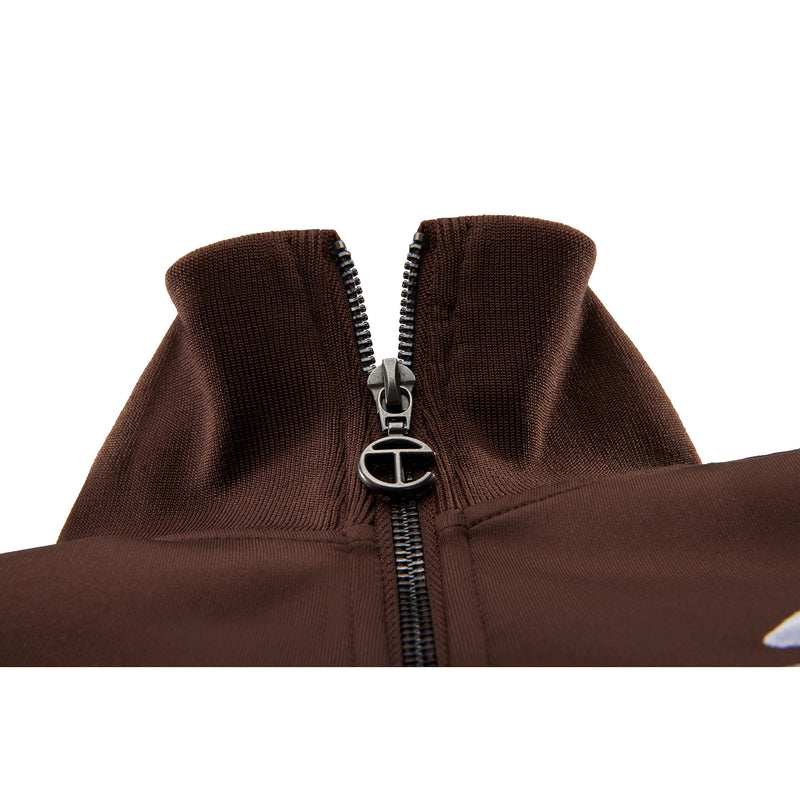 Cropped Track Jacket - Chocolate