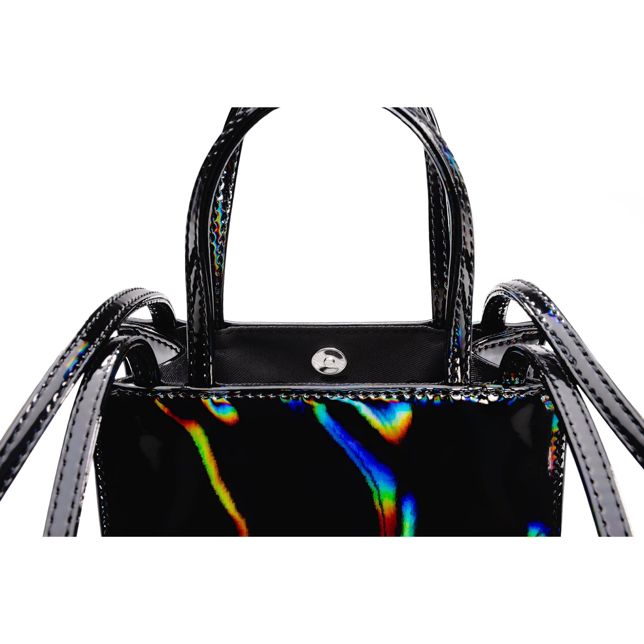 即お届 TELFAR テルファー スモール バッグ ブラックレインボー Small Shopping Bag - Black Rainbow