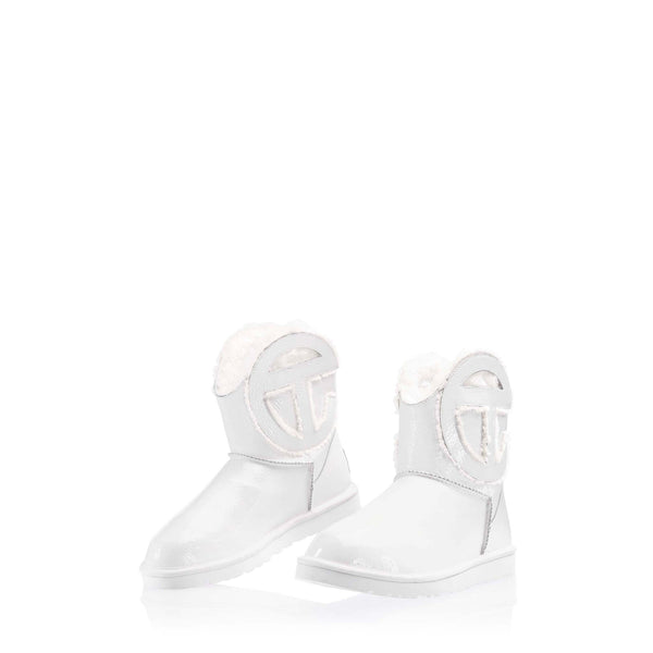 UGG x TELFAR Logo Tall Crinkle - White – shop.telfar