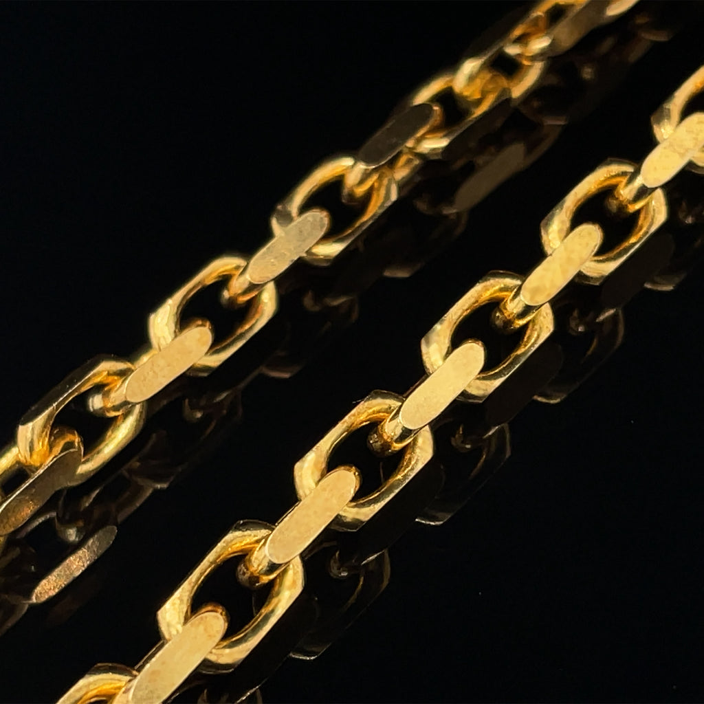 Solid 22K Yellow Gold Cable Anchor Link Chain 66964