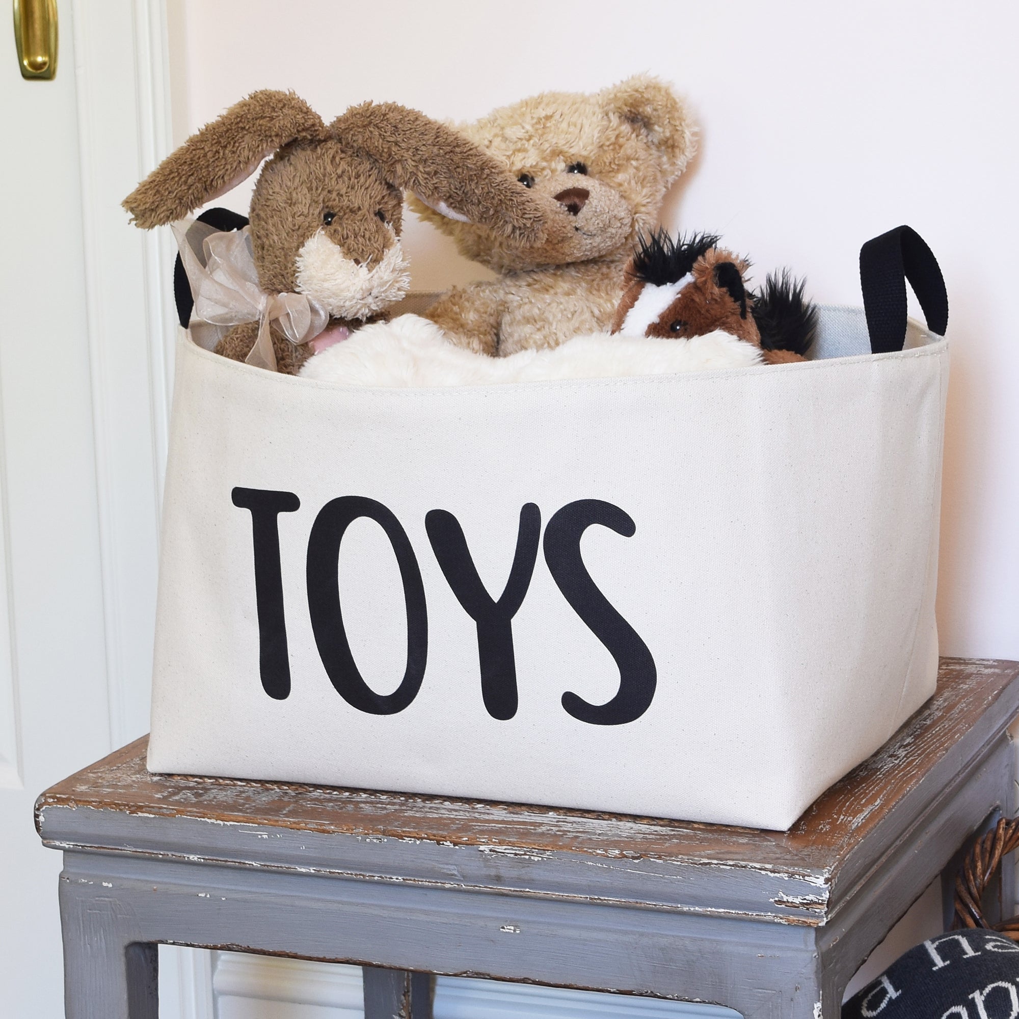 canvas toy basket