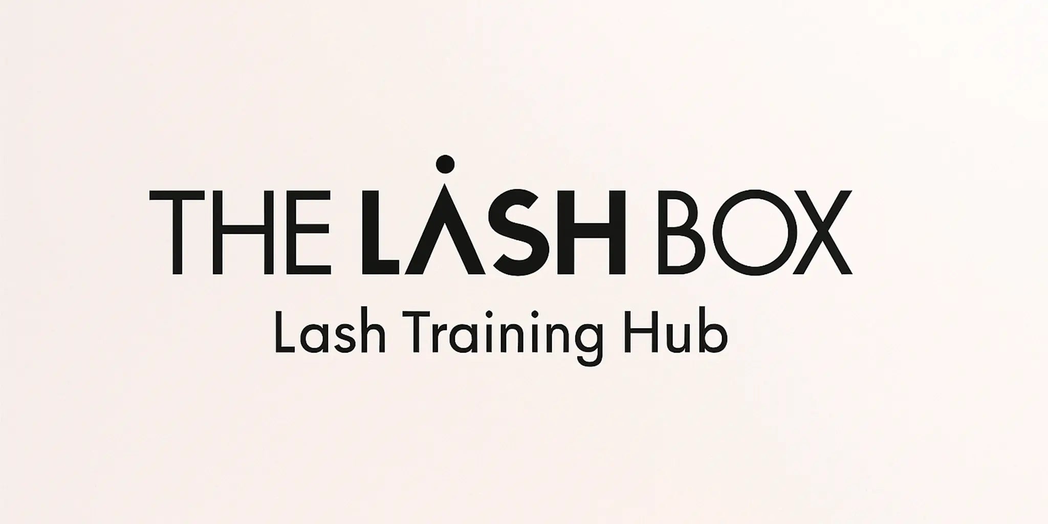 The Lash Box logo with Lash Training Hub title on a neutral background