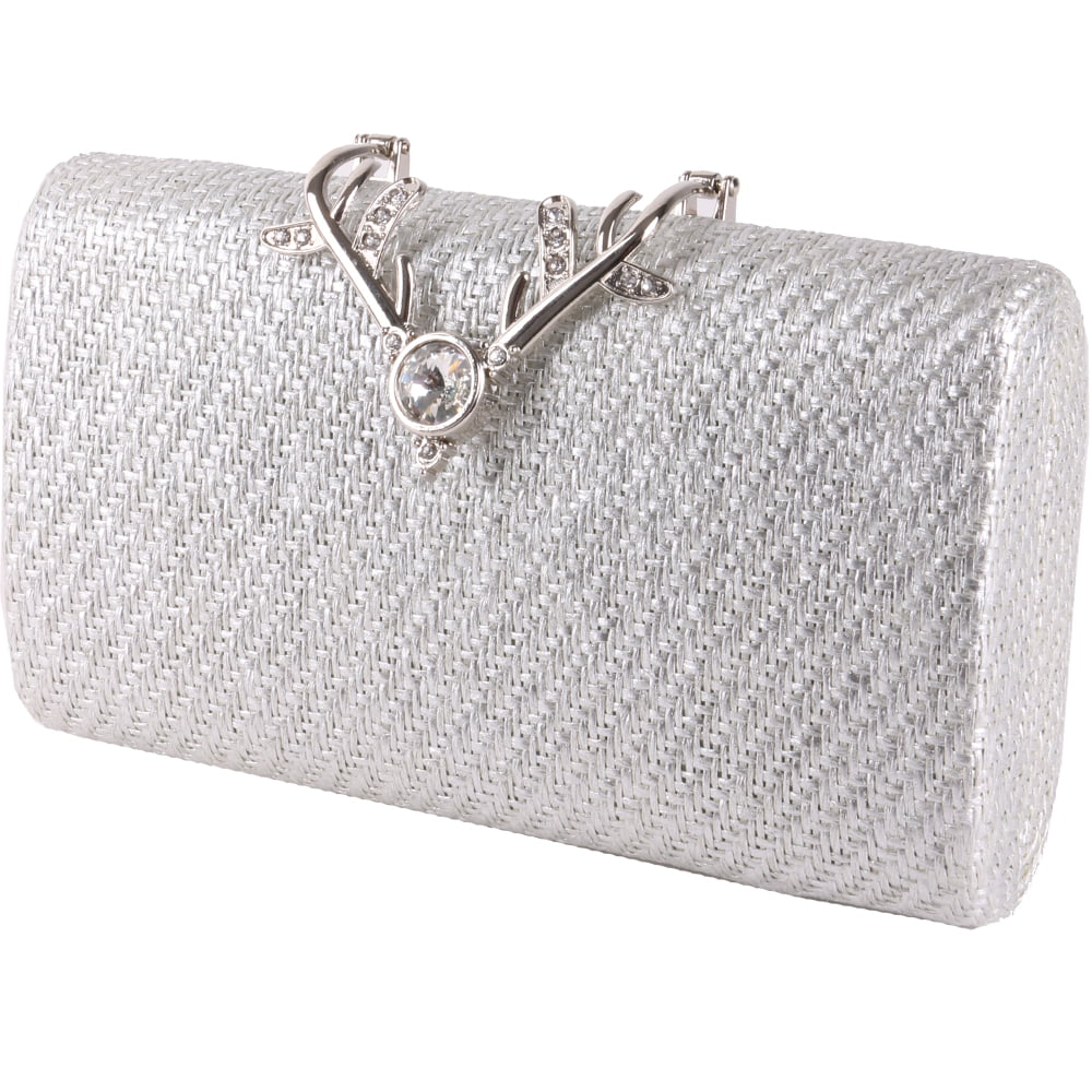 Geanta clutch de seara pentru dama, eleganta, din rafie Paula Rossi AD-22215