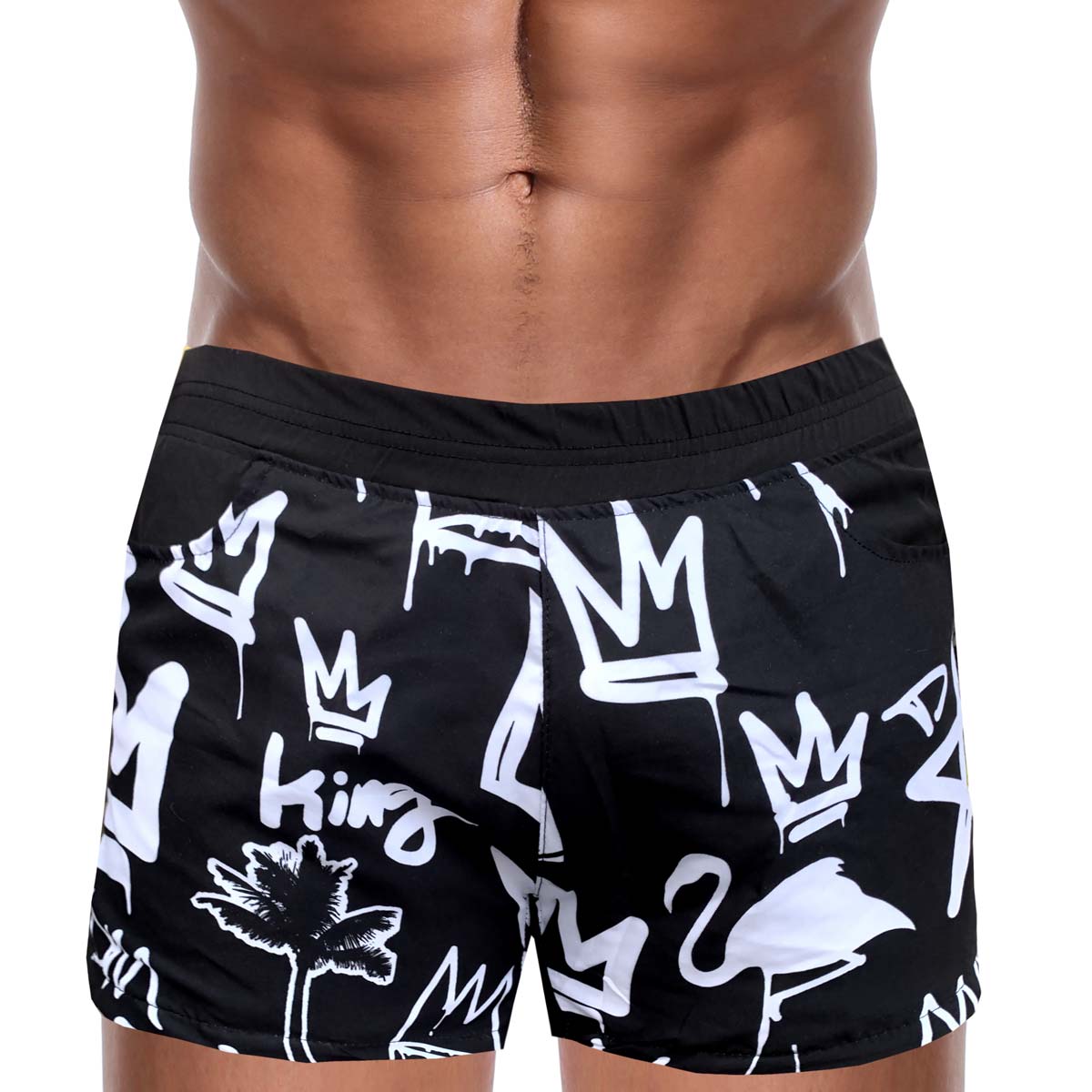 mens black short swim shorts