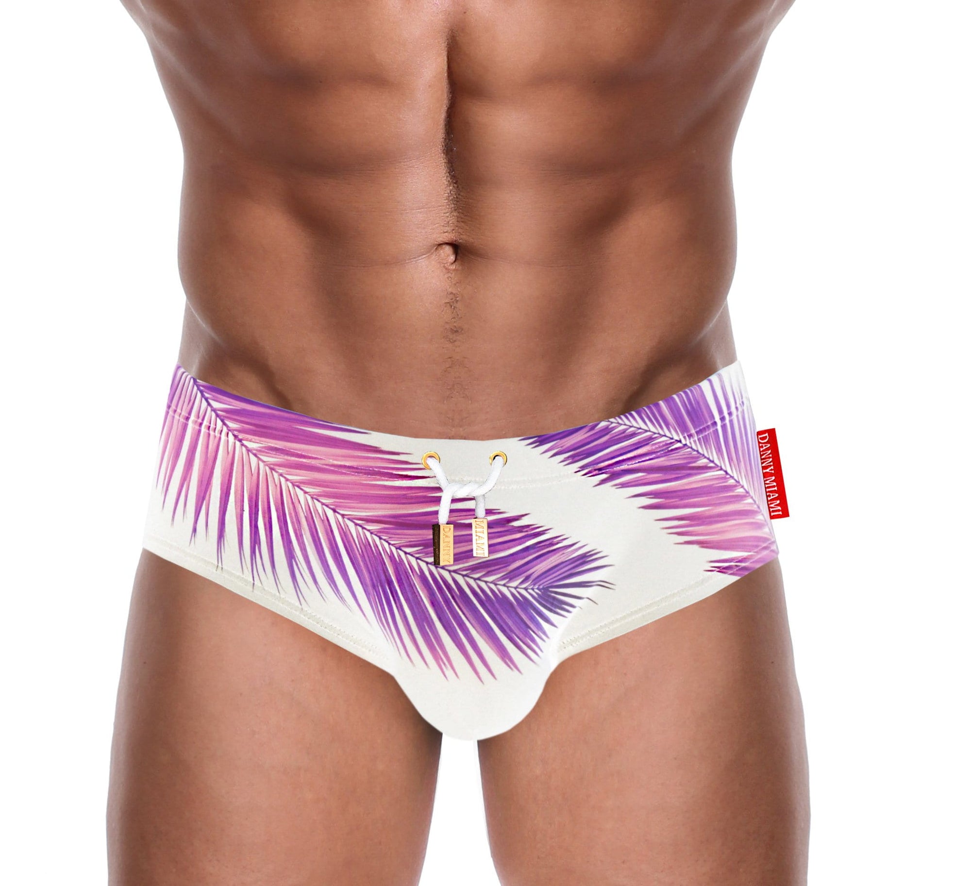 White Palms Drawstring- Men Swimsuit Brief - Men's Swimwear - Men's Swim  Briefs - DANNY MIAMI