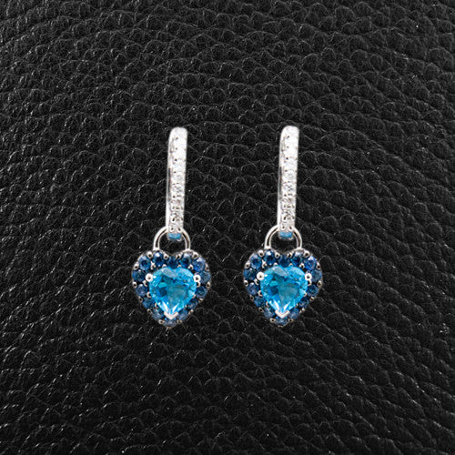 Blue Topaz & Sapphire Earrings