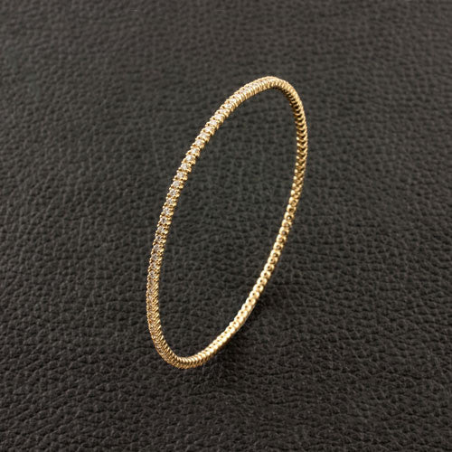 Slip-on Diamond Bangle Bracelet in Yellow Gold – CRAIGER DRAKE DESIGNS®