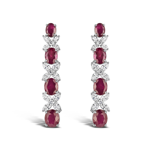Ruby & Diamond Dangle Earrings – CRAIGER DRAKE DESIGNS®
