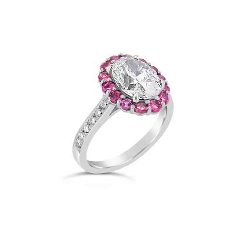 Diamond & Pink Sapphire Engagement Ring – CRAIGER DRAKE DESIGNS®