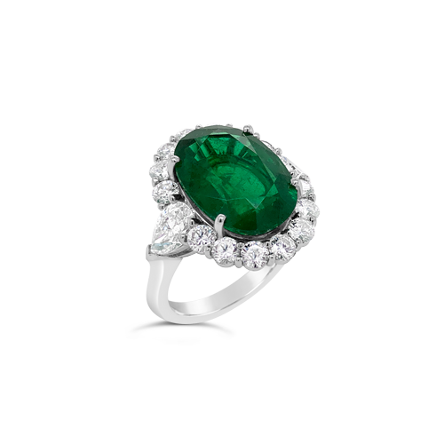 Oval Emerald & Diamond Ring – CRAIGER DRAKE DESIGNS®