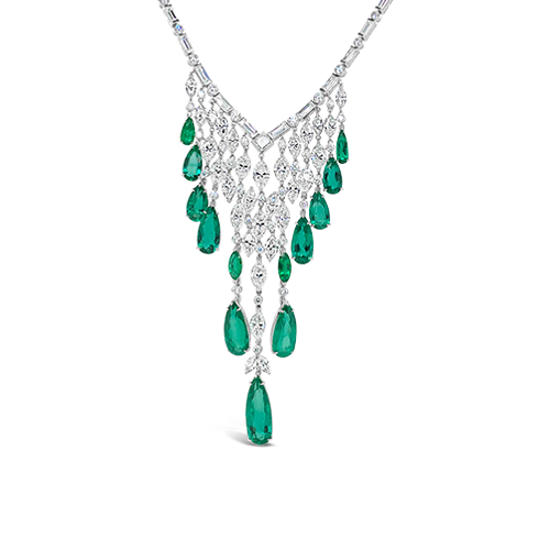 Emerald & Diamond Bib Necklace – CRAIGER DRAKE DESIGNS®