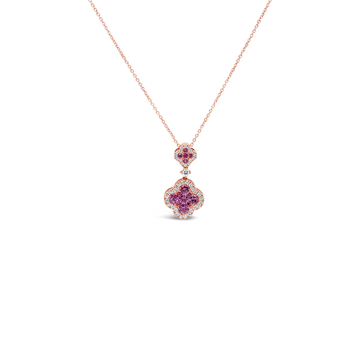 Pink Sapphire & Diamond Double Clover Pendant – CRAIGER DRAKE DESIGNS®