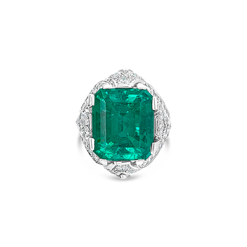 Columbian Emerald & Diamond Ring – CRAIGER DRAKE DESIGNS®