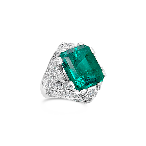 Columbian Emerald & Diamond Ring – CRAIGER DRAKE DESIGNS®