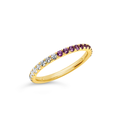Colored Sapphire Stackable Band Ring