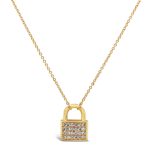 Diamond Lock Pendant