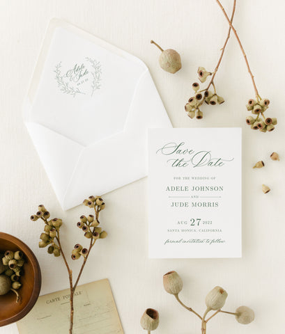 classic and traditional save the dates