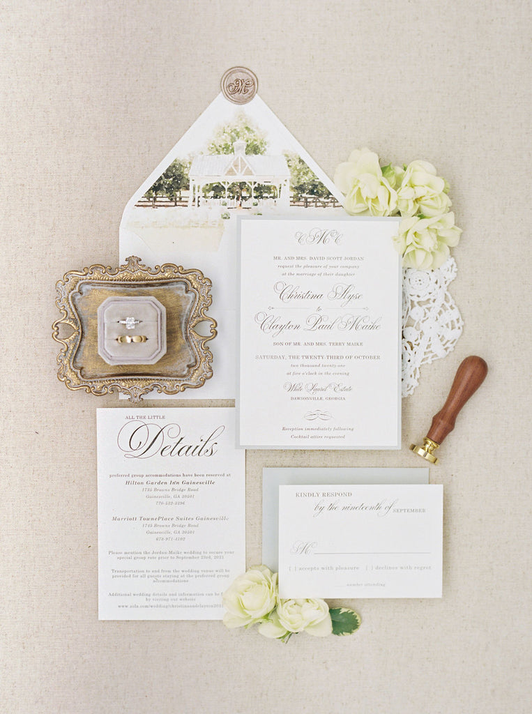 classic and traditional wedding invitations