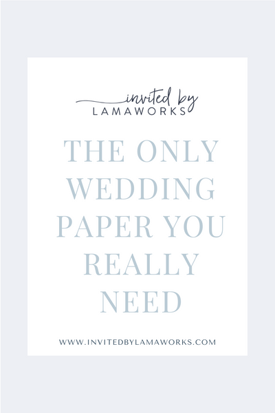 What do you include in your wedding invitations?