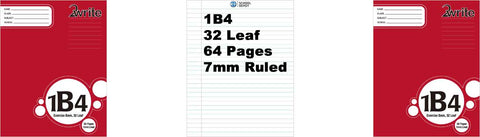 2Write 1B4 Exercise Book 32 Leaf Ruled 7mm