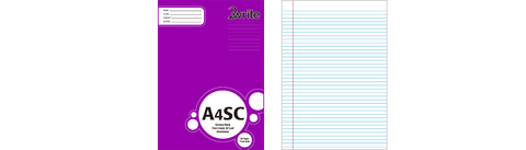 2Write Science Exercise Book 32 Leaves Ruled 7mm and Blank A4