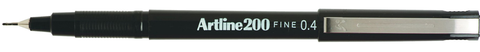 Artline 200 Fineliner Black 0.4mm