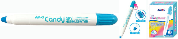 Amos Dry Highlighter Gel Pastel Aqua Blue