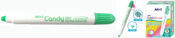 Amos Dry Highlighter Gel Pastel Emerald Green