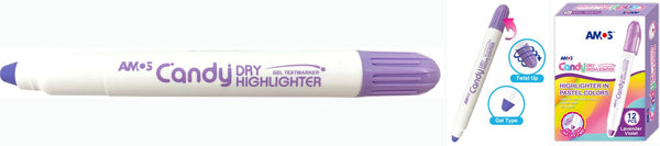 Amos Dry Highlighter Gel Pastel Lavender Violet