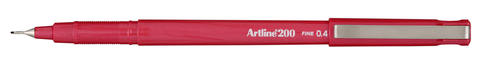 Artline 200 Fineliner 0.4mm Red