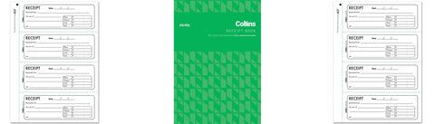 Collins Cash Receipt A5 4DL No Carbon Required 400 Duplicate Receipts