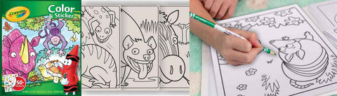 Crayola Colour & Sticker Book 32 Pages Animals