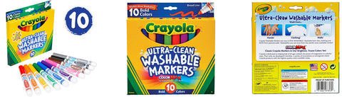 Crayola Ultra-Clean Felt Marker Washable Pack of 10 Broadline