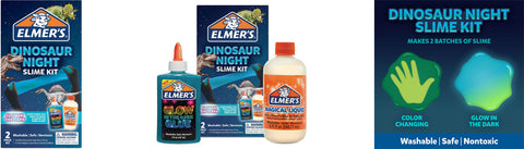 Elmer's Magic Slime Kit Glowing 2 Piece Dinosaur Night