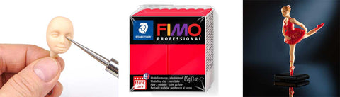 FIMO Professional Modelling Clay 8004 Oven Bake 85g True Red
