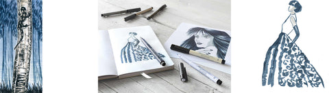 Faber-Castell Graphics Pitt Artist Pen Grey Tones Wallet of 6