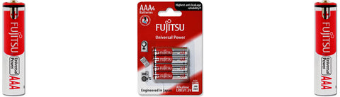 Fujitsu Batteries AAA Universal 4 Pack [1.5 Volt]