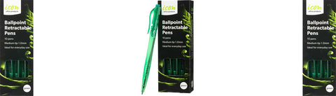 Icon Ballpoint Pen Retractable Medium Tip Green
