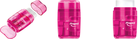Maped Connect 2 in 1 Sharpener and Eraser Combo Pink