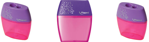 Maped Double Hole Pencil Sharpener Shaker Pink