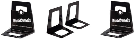 OSC Bookends Stand Black 155 x 140 x 130mm Set of 2