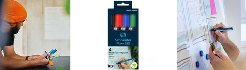 Schneider Whiteboard Marker Maxx 290 Box of 4 Assorted Colours